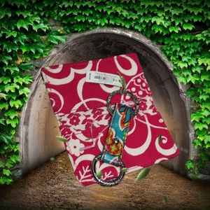 Vera Bradley's Twirly Bird Pink Card Holder & New Twice As Nice Keychain